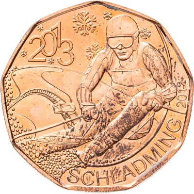 купить Австрия 5 евро 2013 "Чемпионат мира по горнолыжному спорту 2013, Шладминг"