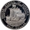 Купить США 50 центов (1/2 доллара, half dollar) 1992 "500 лет открытия Америки Христофором Колумбом"