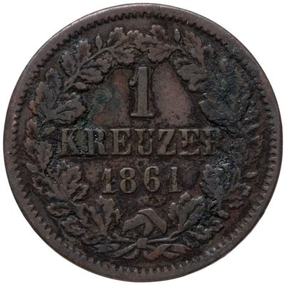 купить Германия (Баден) 1 крейцер 1861