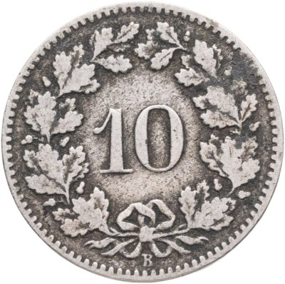 купить Швейцария 10 раппенов (rappen) 1881