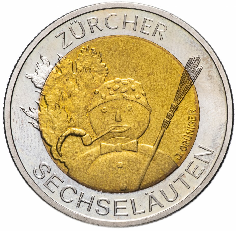 купить Швейцария 5 франков 2001 "Снеговик"