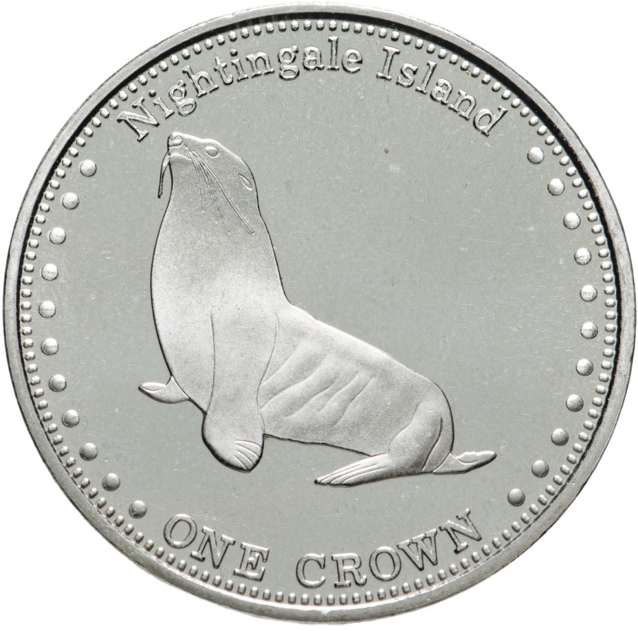 купить Тристан-да-Кунья 1 крона (crown) 2011 "Субтропический морской котик (остров Найтингейл)"