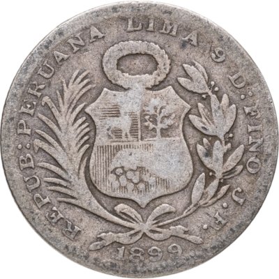 купить Перу 1/5 соля (sol) 1899