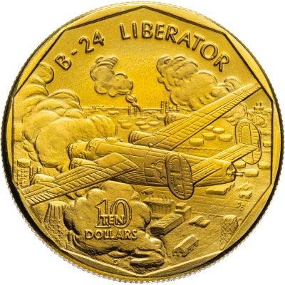купить Маршалловы Острова 10 долларов 1991 "Consolidated B-24 Liberator"