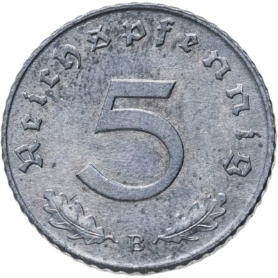 купить Германия (Третий рейх) 5 рейхспфеннигов 1941 B