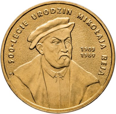 купить Польша 2 злотых 2005 "500 лет со дня рождения Миколая Рея"