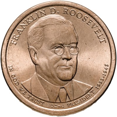 купить США 1 доллар 2014 "32-й президент США - Франклин Рузвельт"