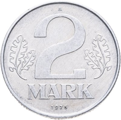 купить Германия (ГДР) 2 марки 1975 надпись "MARK"