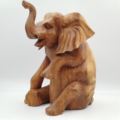 купить Скульптура "Сидящий слон", дерево, резьба, Азия, 1990-2000 гг.