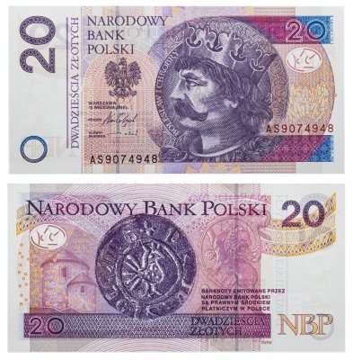 купить Польша 20 злотых 2016 (Pick 184b)