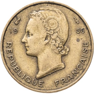 купить Французская Западная Африка 5 франков (francs) 1956