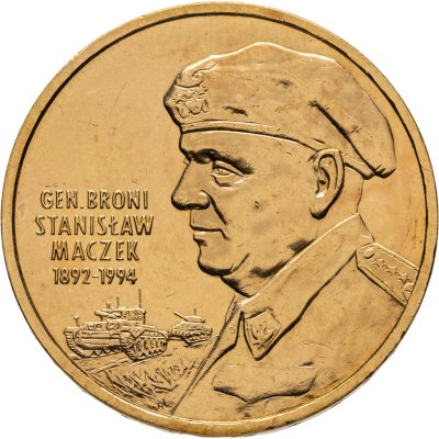 купить Польша 2 злотых (zlote) 2003 "Генерал Станислав Мачек"