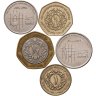 Купить Иордания набор монет 1996-2000 год 5, 10 пиастров, 1/4, 1/2, 1 динар (5 штук)