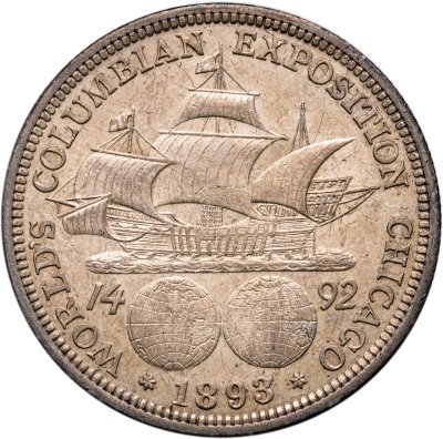 купить США 1/2 доллара (50 центов, half dollar) 1892 "Всемирная выставка 1893 года. Колумб"