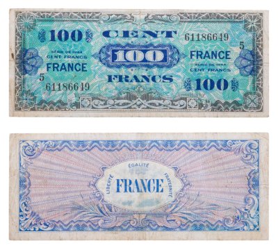 купить Франция 100 франков 1944 Оккупация