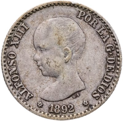 купить Испания 50 сентимо 1892 Альфонс XIII