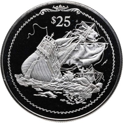 купить Британские Виргинские острова 25 долларов (dollar) 1992 "500 лет Открытию Нового Света. Кораблекрушение"