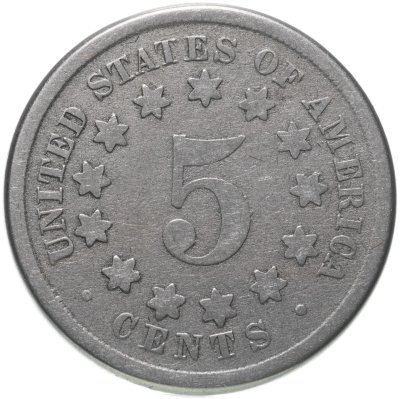 купить США 5 центов (cents) 1867 Щит Союза