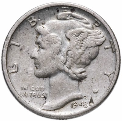 купить США 1 дайм (10 центов, dime) 1943 S