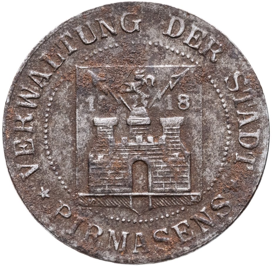 Купить Германия "Пирмазенс"  5 пфеннигов 1917 нотгельд