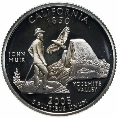 купить США 25 центов (квотер, 1/4 доллара, quarter dollar) 2005 S Proof Калифорния (California)