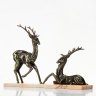 Купить Скульптура "Олени" на мраморном основании, металл, патинирование, натуральный камень, Западная Европа, 1950-1990 гг.