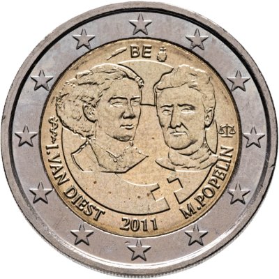 купить Бельгия 2 евро 2011 "100 лет Международному женскому дню"