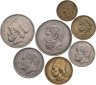 Купить Греция набор из 7 монет (50 лепт и 1, 2, 5, 10, 20, 50 драхм) 1976-1986