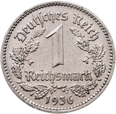 купить Германия, Третий рейх 1 рейхсмарка 1936 А