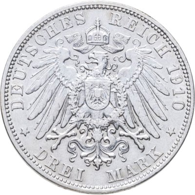 купить Германия (Бавария) 3 марки 1910 D