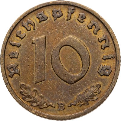 купить Германия (Третий рейх) 10 рейхспфеннигов (reichspfennig) 1939 В