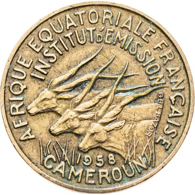 купить Камерун 10 франков (francs) 1958