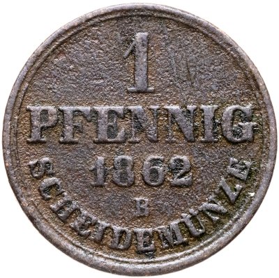 купить Германия, Королевство Ганновер 1 пфенниг 1862 В