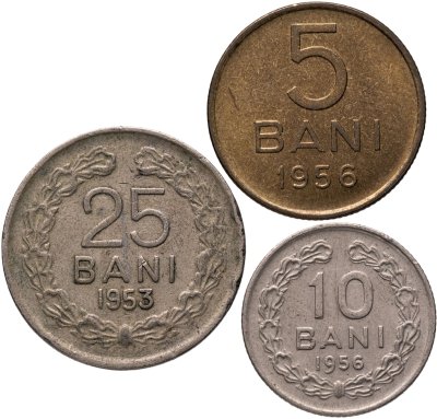 купить Румыния набор 5, 10 и 25 банов 1953-1956 (3 шт.)