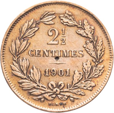 купить Люксембург 2 1/2 сантима (centimes) 1901