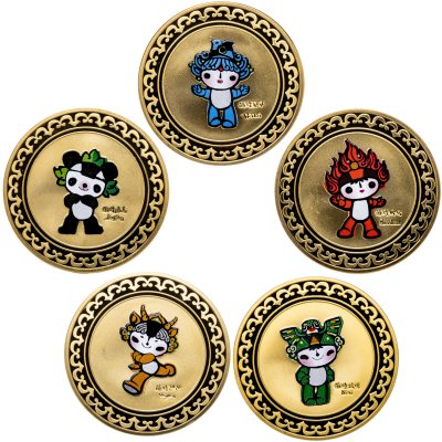 купить Китай набор 2008 «Олимпиада в Пекине - талисманы» из 5 жетонов