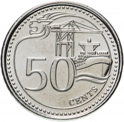 купить Сингапур 50 центов (cents) 2013-2014