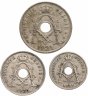 Купить Бельгия набор 5,10,25 сантимов 1920-1932, надпись "BELGIË"