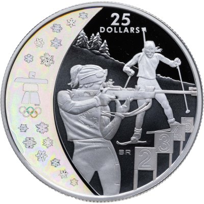 купить Канада 25 долларов 2007 "XXI зимние Олимпийские Игры, Ванкувер 2010 - Биатлон"