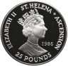 Купить Острова Святой Елены и Вознесения 25 фунтов (pounds) 1986 "165 лет со дня смерти Наполеона"