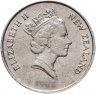 Купить Новая Зеландия 10 центов (cents) 1987-1996 Королева средних лет