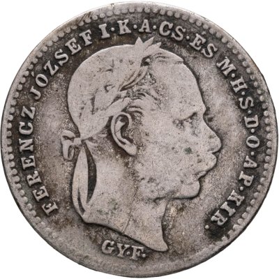 купить Австро-Венгрия 20 крейцеров (krajczar) 1870 для Венгрии, знак монетного двора "GYF" - Карлсбург