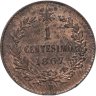 Купить Италия 1 чентезимо (centesimo) 1867 Знак монетного двора: "M" - Милан