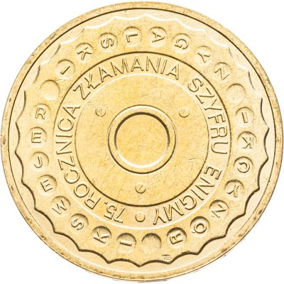 купить Польша 2 злотых (zlote) 2007 75 лет взлому шифровальной машины Энигма