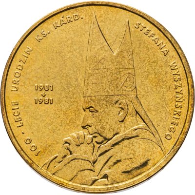 купить Польша 2 злотых 2001 "100 лет со дня рождения Стефана Вышинского"