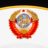 Купить Набор из 6 пирожковых тарелок из Кремлевского сервиза с гербом СССР, фарфор, роспись, золочение, Ленинградский фарфоровый завод (ЛФЗ), СССР, 1960-1980 гг.