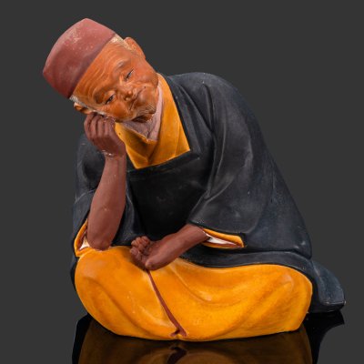 купить Кукла-хакато (博多人形) "Старец", керамика, роспись, Япония, 1970-1990 гг.