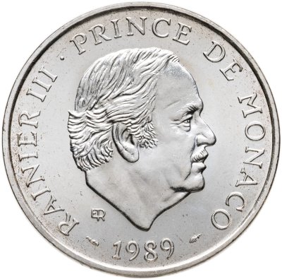 купить Монако 100 франков (francs) 1989 40 лет правления Ренье III