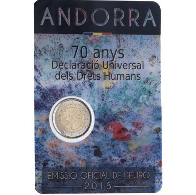 купить Андорра 2 евро 2018 "Права человека", в блистере