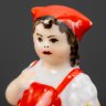 Купить Статуэтка миниатюрная "Красная шапочка", автор Л.К. Клименкова-Краузе, фарфор, роспись, Первомайский фарфоровый завод (Песочное), СССР, 1950-1952 гг.
